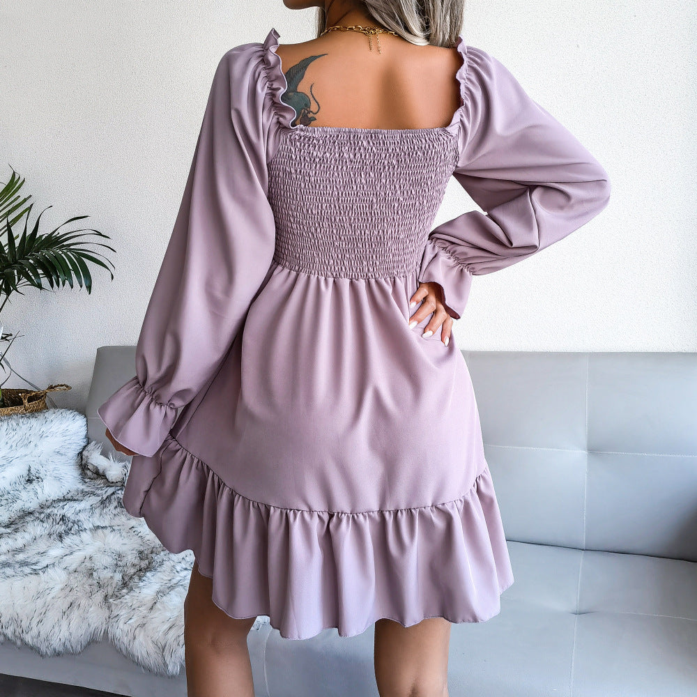 Solid Long Sleeve Wholesale Dresses In Bulk