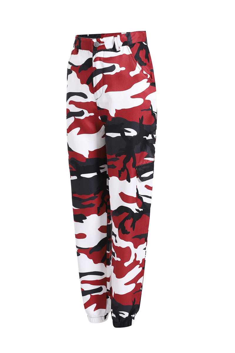 Camouflage Casual High Waist Harem Pants