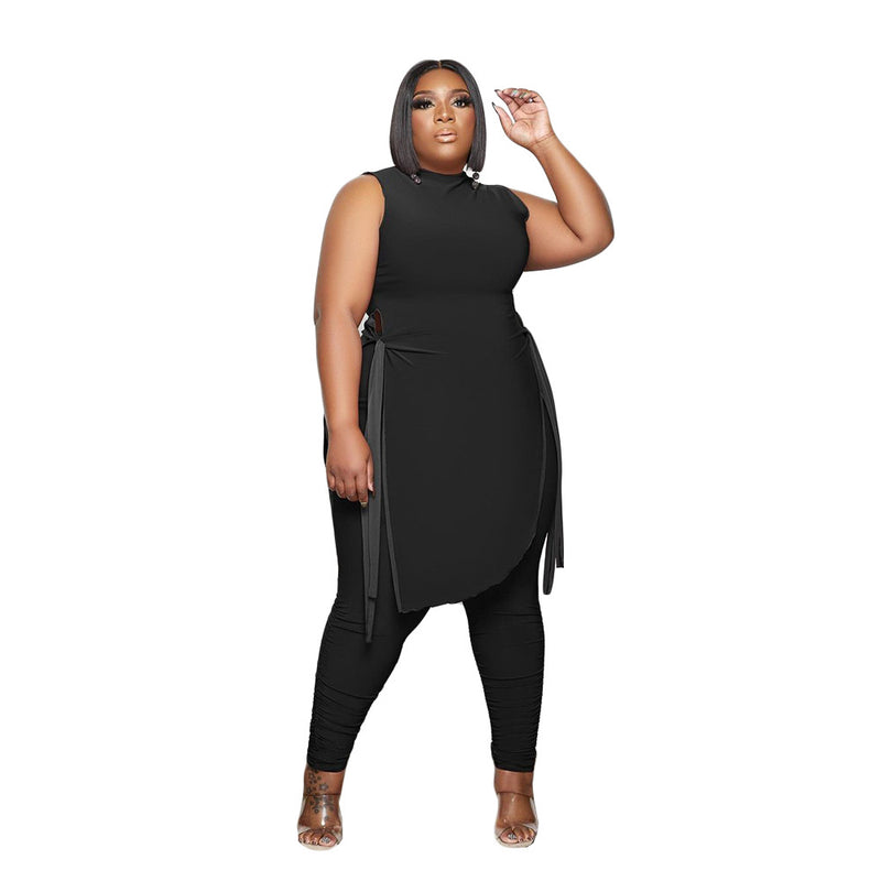 Purity Wavy Bandage Plus Size Two Piece Sets Wholesale For Valentine'S Day