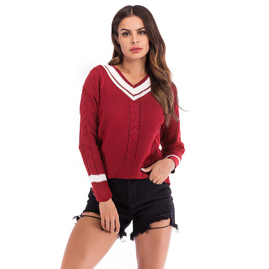 Pullover Thickened Red Knitted Bottoming Shirt Women Wholesale