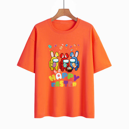 Short Sleeve Easter Graphic Print Wholesale T-shirt Tops Summer