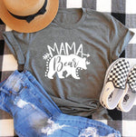 Bear Letter Print Short Sleeve Crew Neck Casual Womens Tops Wholesale T Shirts