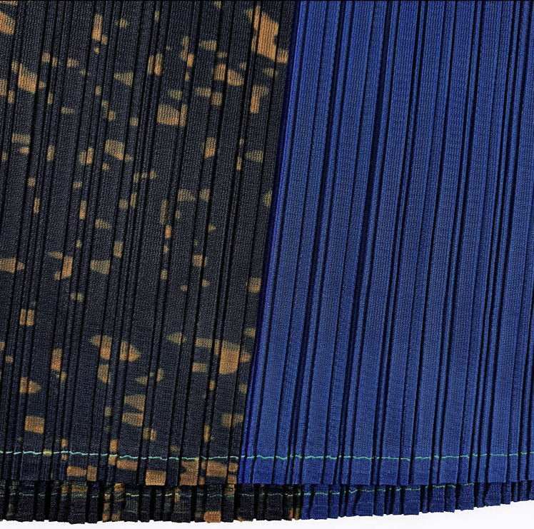 Geometric Patchwork Full Sleeve Elastic O-Neck Midi Dress