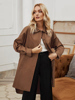 Solid Color Loose Wholesale Coats Medium Style Casual Fashion Jacket