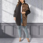 Leopard Print Plus Size Wholesale Women Coat