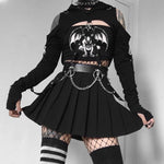 Printed Gothic Punk Dark Style Trendy Wholesale Crop Tops Strapless Inner Clothing