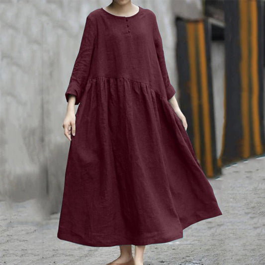 Irregular Stitching Wholesale Large Swing Dress