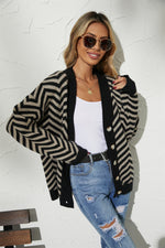 Striped Slim Knit Women's Wholesale Sweaters and Cardigans