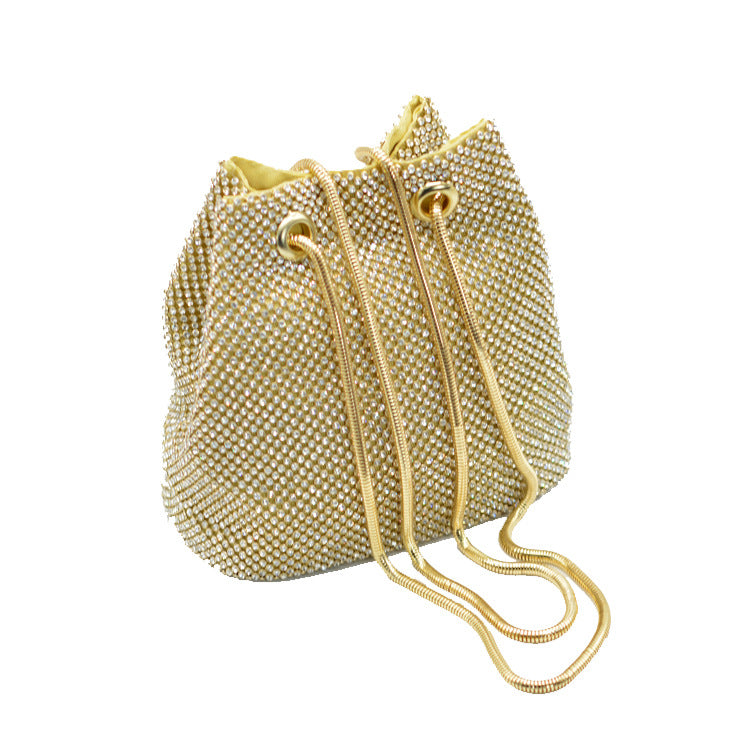Rhinestones Diagonal Bucket Bag Wholesale Fashion Handbags