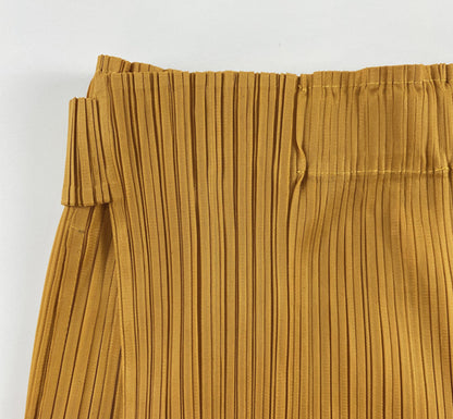 Ruched Solid Irregular Pocket Wide Leg Pants