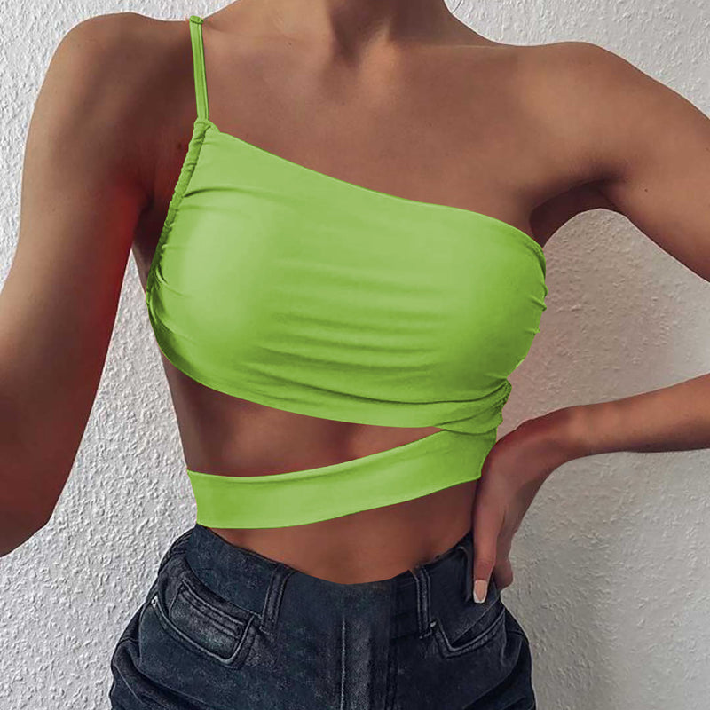 Irregular Design Sexy Chest-Wrapped Women Tops Wholesale Crop Tops