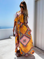Tieback Style Casual Maxi Dresses Bohe Dresses Print Trendy Outfits
