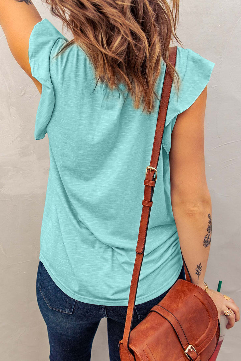 Solid Color Summer V Neck Sleeveless Women'S T-Shirts Loose Casual Wholesale Tank Tops ST531106