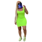 Solid Color Tank Dresses Women Wholesale Clothing