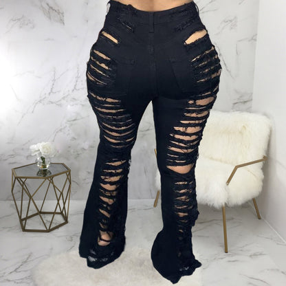 Stylish Street Bell Bottoms Plus Size Jeans Wholesale