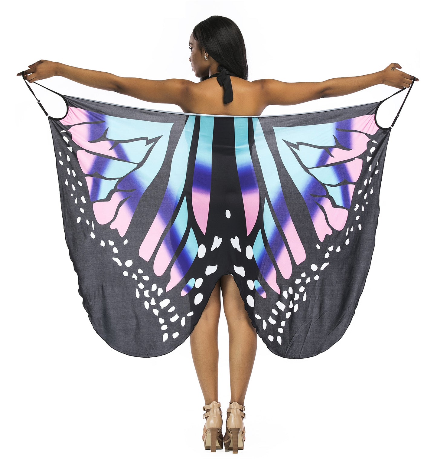 Butterfly Printed Vacation Dress Shawls Wholesale Dresses Special Design