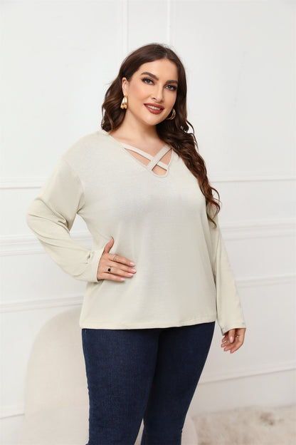 Cross Solid Wholesale Plus Size Clothing No Minimum