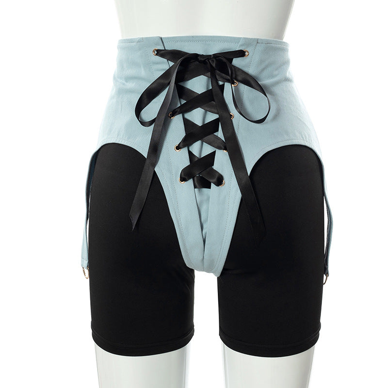 Wholesale Casual Shorts Sets Denim Shorts + Short Leggings