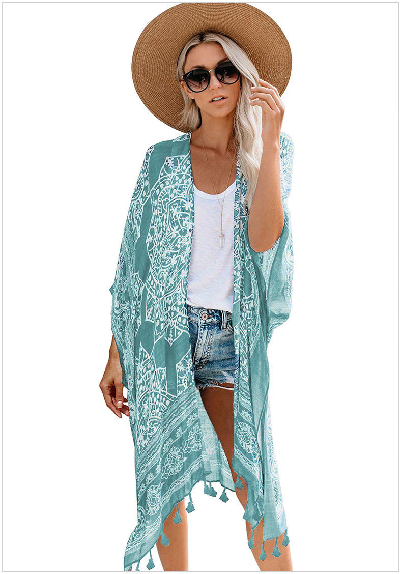 Side Slit Asymmetrical Beachwear Wholesale Cardigans For Valentine'S Day