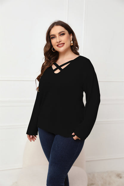 Cross Solid Wholesale Plus Size Clothing No Minimum