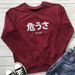 Vintage Harajuku Letter Print Sweatshirt Wholesale Women Clothing