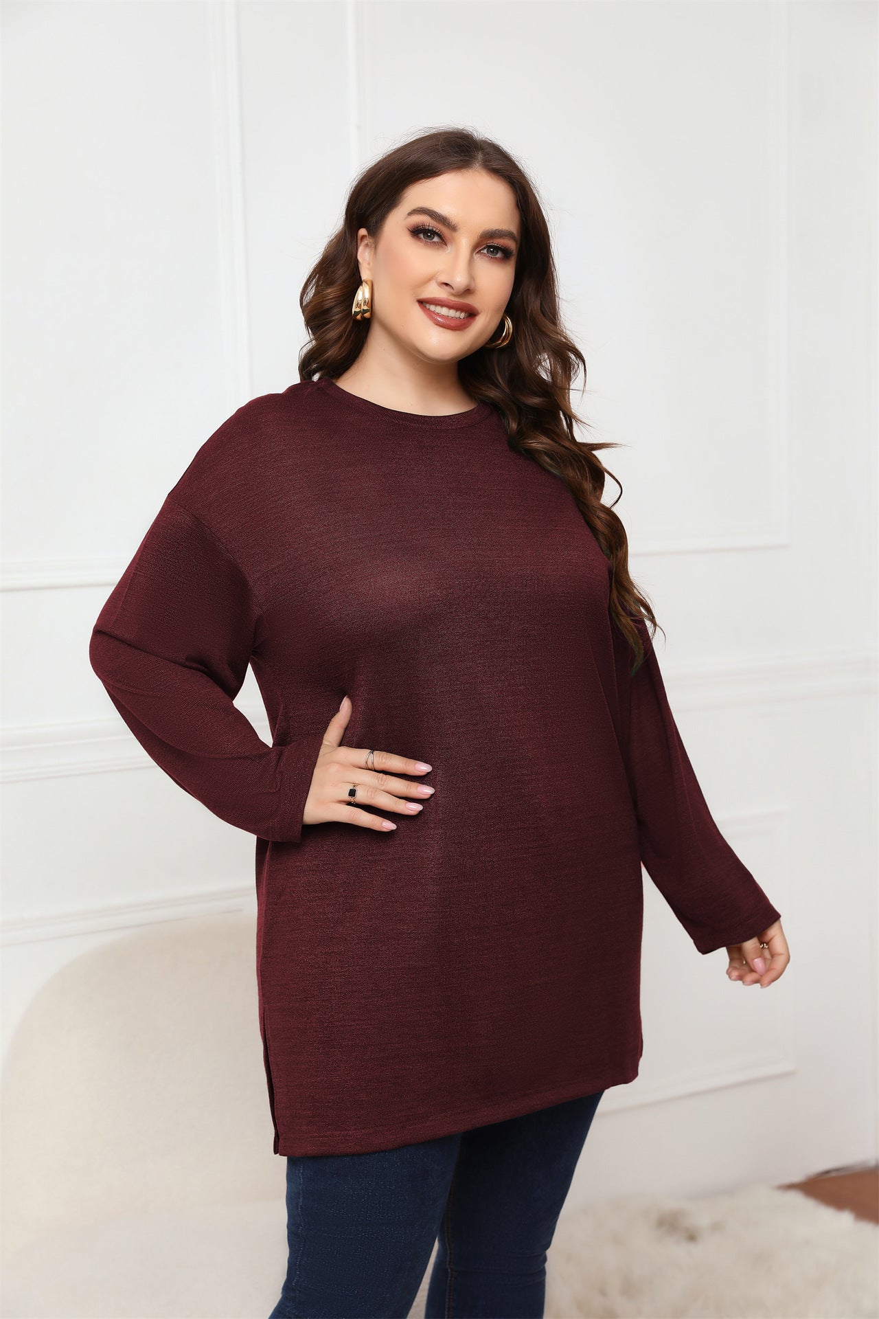 Simple Full Sleeve Wholesale Plus Size Tops For St. Patrick'S Day