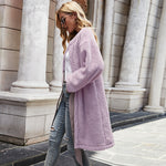 Loose Double-Faced Fleece Long-Sleeved Cardigan Fashion Wholesale Winter Coats