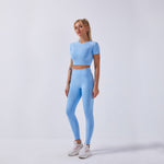 Wholesale Women Fitness Activewear Gym Seamless Yoga Two Piece Outfits