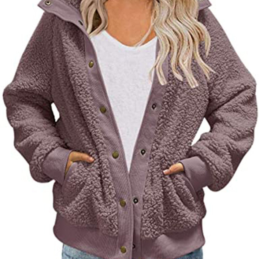 New Autumn And Winter Loose Wool Women Cardigan