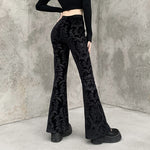 Dark Style Retro Flared Pants Women Casual Wide-Leg Wholesale Pants Online