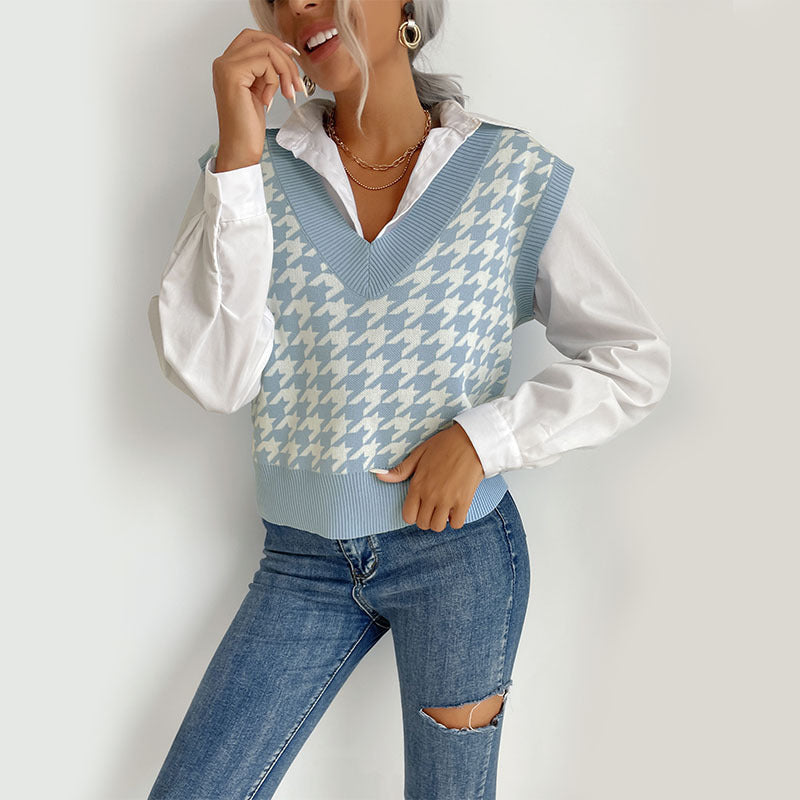 Women Sweater Vest Knitted Wholesale Vest