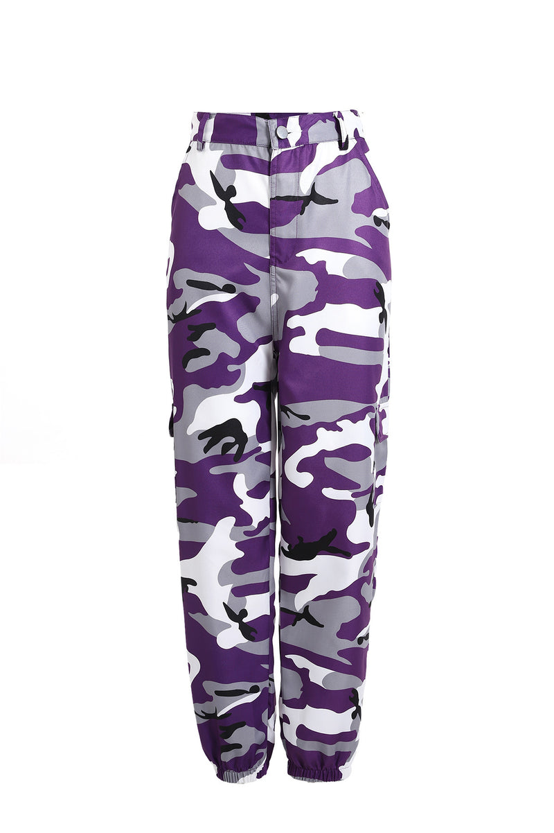 Camouflage Casual High Waist Harem Pants