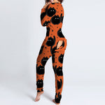 Halloween Print Women Pajama Jumpsuit Wholesale Loungewear