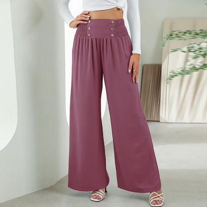 Fashion All-Match High Waist Wide-Leg Pants Casual Pants Wholesale Women'S Bottom