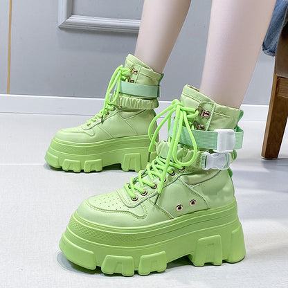 Cool Thick-Soled Heightened Locomotive Trendy Cool Martin Boots Wholesale Women'S Shoes