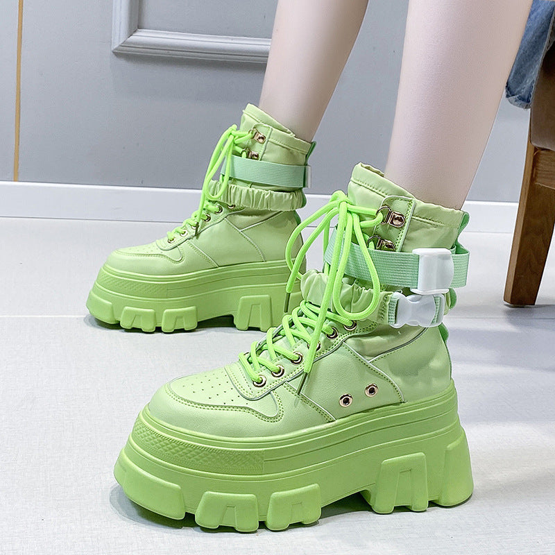 Cool Thick-Soled Heightened Locomotive Trendy Cool Martin Boots Wholesale Women'S Shoes