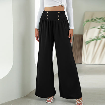 Fashion All-Match High Waist Wide-Leg Pants Casual Pants Wholesale Women'S Bottom