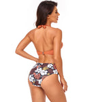 High Waist Bikini Sets Printed 2pcs Swimsuit Wholesale Womens Swimwear