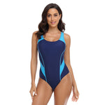 Stitching Contrast Color Cutout Diving Competitive One-Piece Swimsuit Wholesale Women'S Clothing