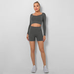 Seamless Yoga Suits Running Fitness Tops & Shorts Workout Wholesale Activewear Sets