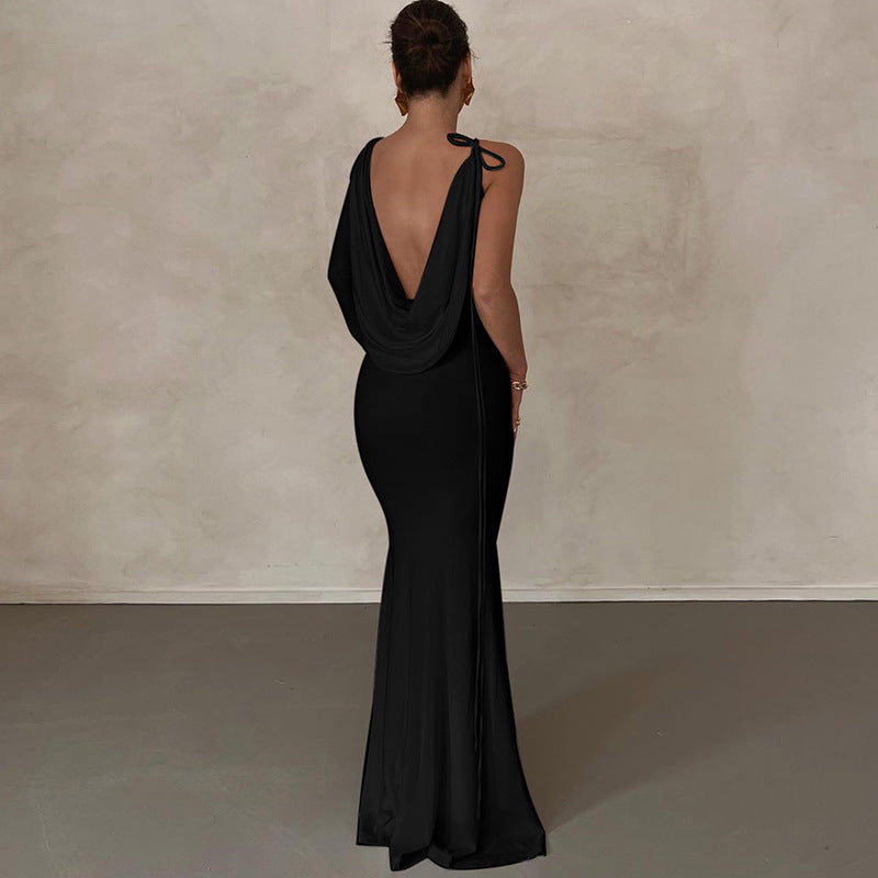 Temperament And Elegant One-Shoulder Party Two-Wear Fishtail Dress Wholesale Dresses