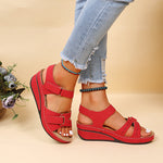 Casual Fish Mouth Velcro All-Match Roman Style Sandals Wholesale Women'S Accessories