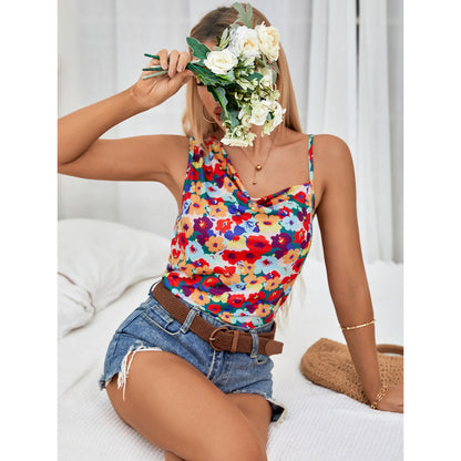 Sexy Camisole Shirt Casual Floral Summer Tank Tops Wholesale