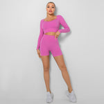 Seamless Yoga Suits Running Fitness Tops & Shorts Workout Wholesale Activewear Sets