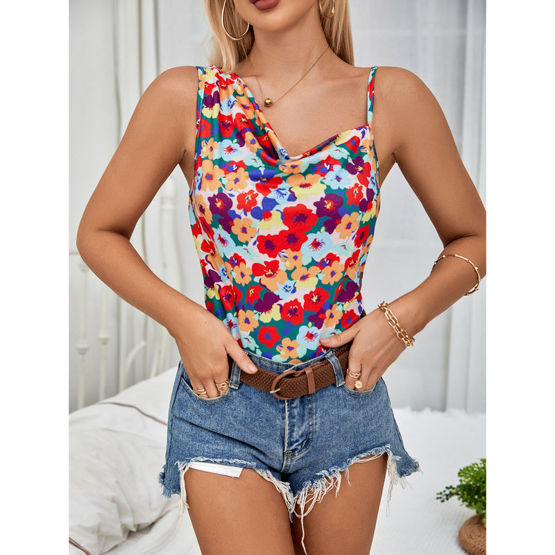Sexy Camisole Shirt Casual Floral Summer Tank Tops Wholesale