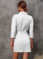 Fashion Solid Color 3/4 Sleeve Blazer Dress Wholesale Dresses