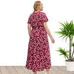 Wholesale Women'S Plus Size Clothing Irregular Round Neck Short Sleeve Dress