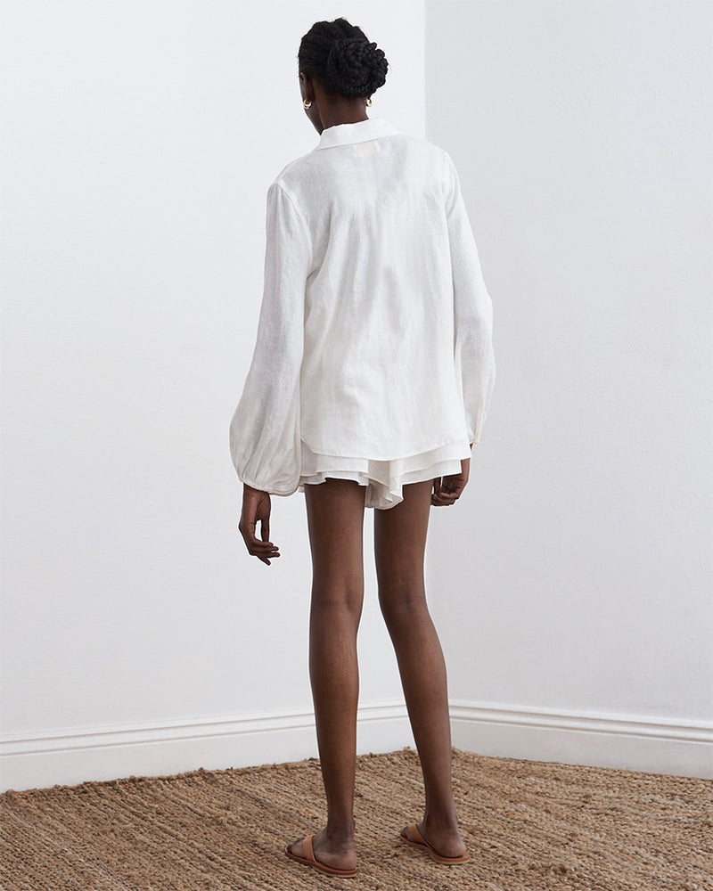 Casual Fashion Lantern Sleeve Shirt Shorts Two-Piece Set Wholesale Women'S Clothing