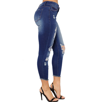 Sexy Ripped Slim Jeans Pants Wholesale Denim Pants