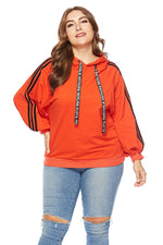 Fashion Curvy Long Sleeve Sweatshirt Wholesale Plus Size Clothing